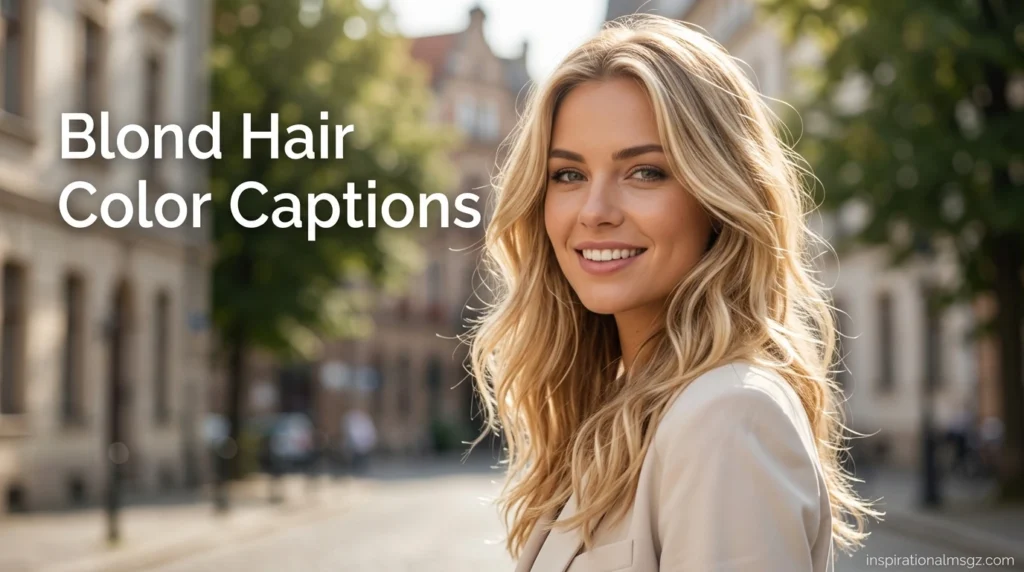 Blond Hair Color Captions