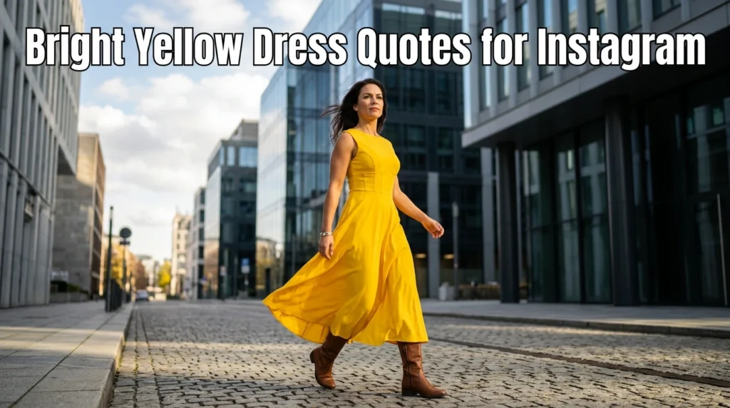 Bright Yellow Dress Quotes for Instagram