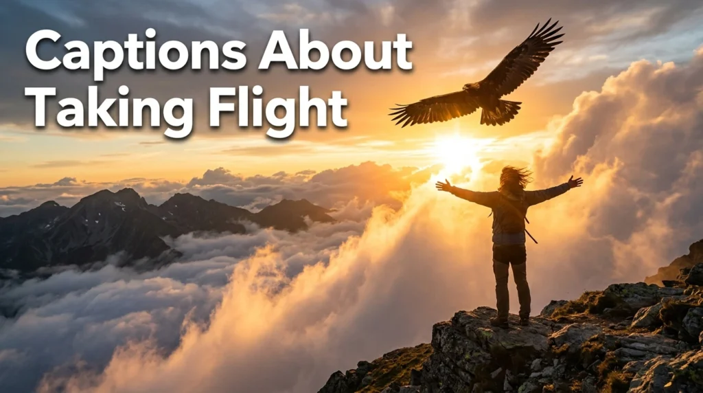 Captions About Taking Flight
