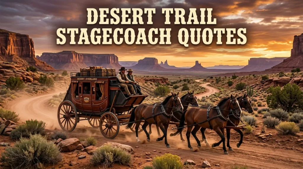 Desert Trail Stagecoach Quotes