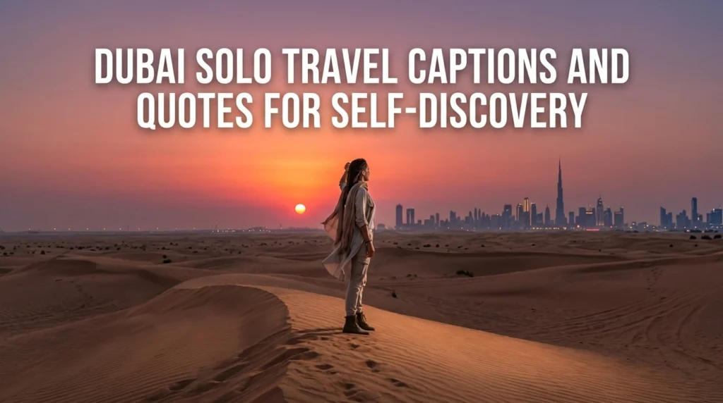 Dubai Solo Travel Captions and Quotes for Self-Discovery