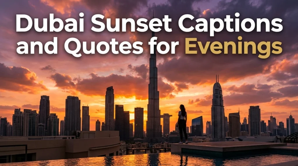 Dubai Sunset Captions and Quotes for Golden Evenings