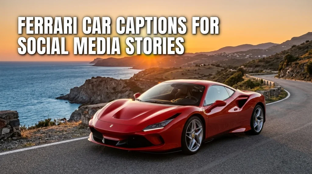 Ferrari Car Captions for Social Media Stories