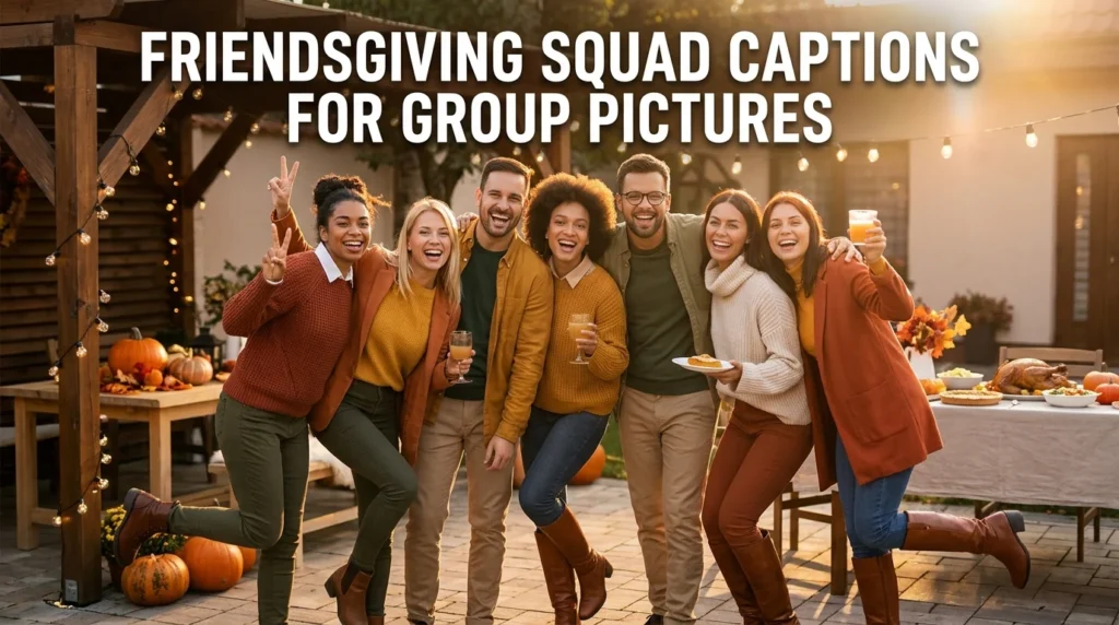 Friendsgiving Squad Captions for Group Pictures