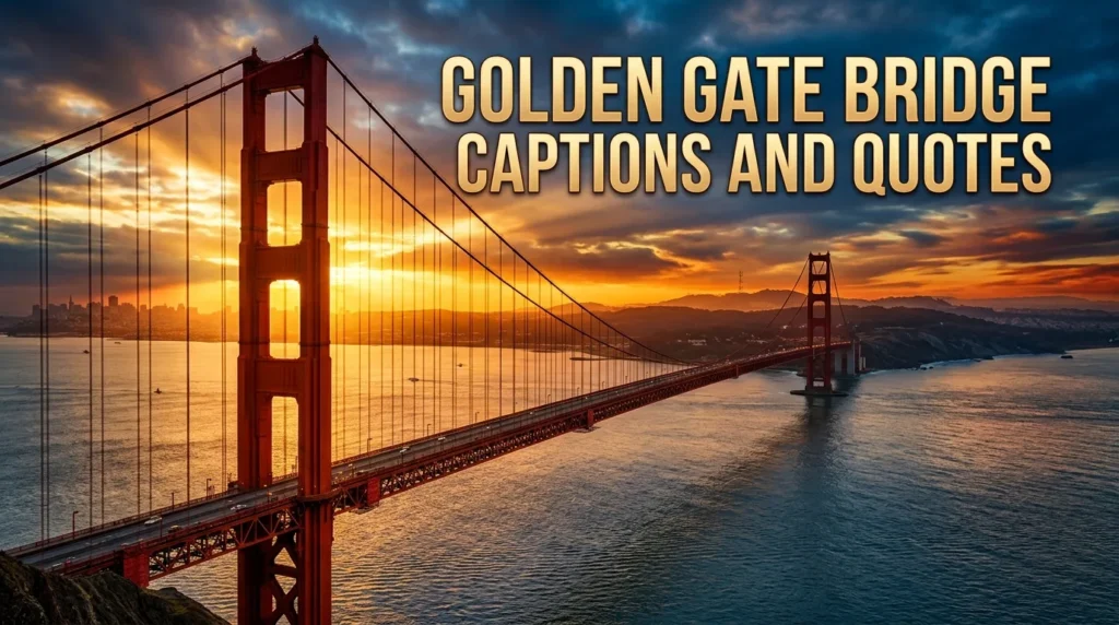 Golden Gate Bridge Captions and Quotes