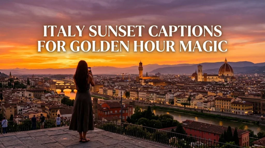 Italy Sunset Captions for Golden Hour Magic