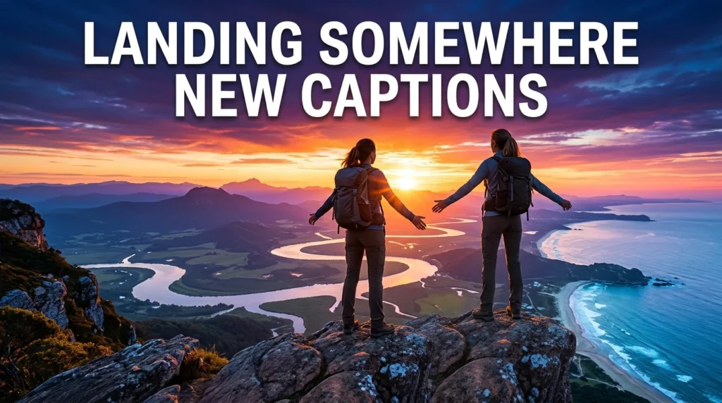 Landing Somewhere New Captions