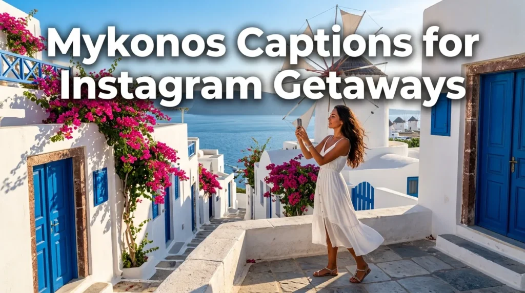Mykonos Captions for Instagram Getaways