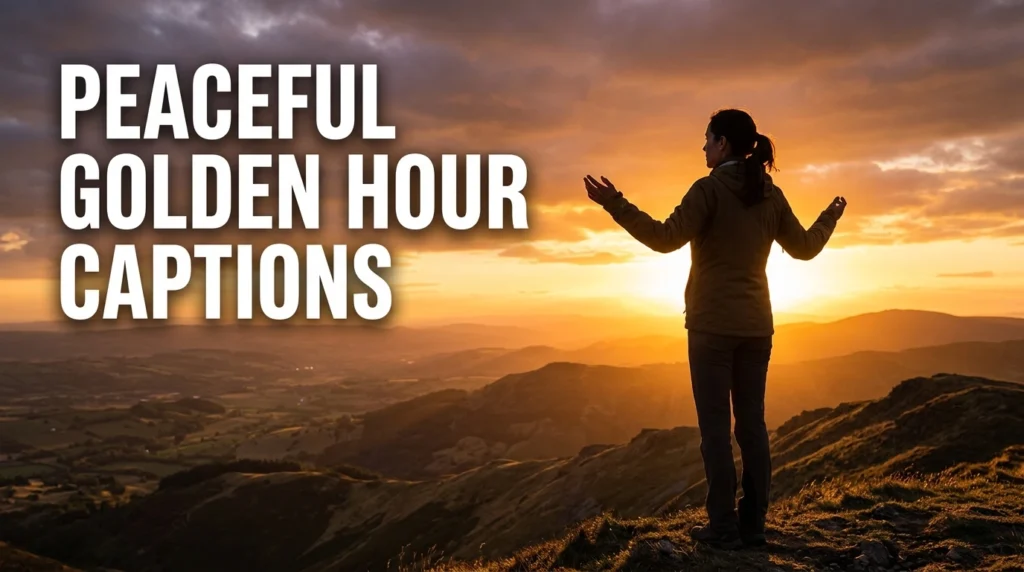 Peaceful Golden Hour Captions