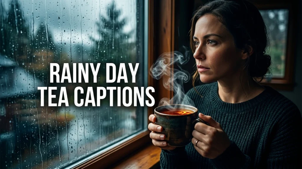 Rainy Day Tea Captions