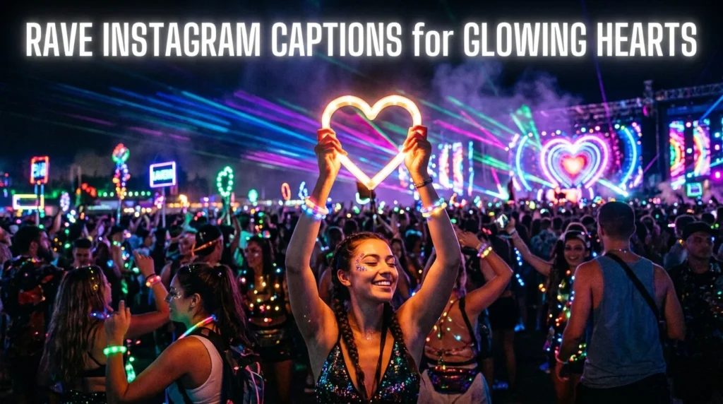 Rave Instagram Captions for Glowing Hearts