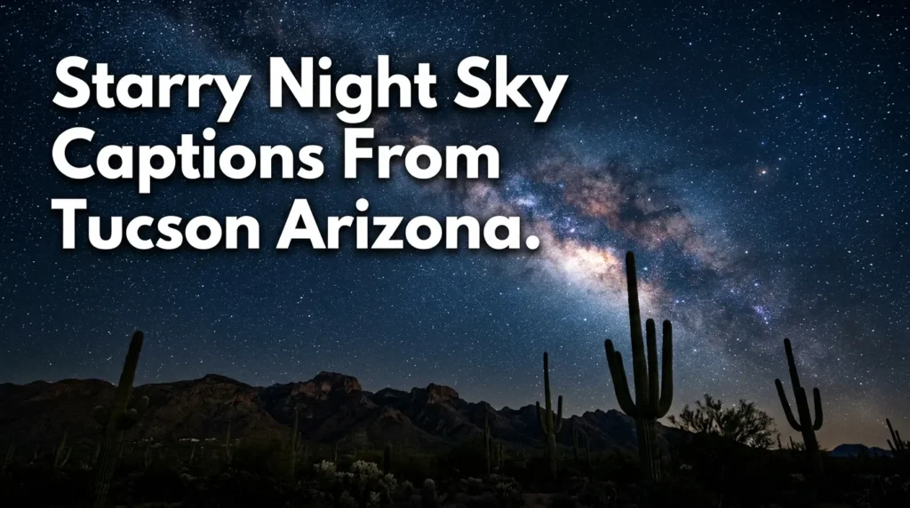 Starry Night Sky Captions From Tucson Arizona