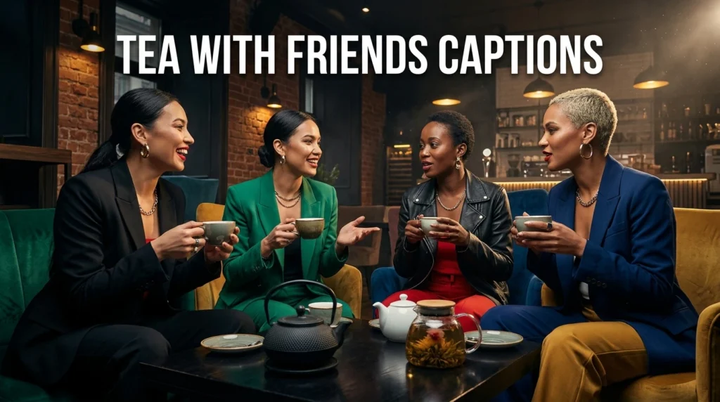 Tea with Friends Captions