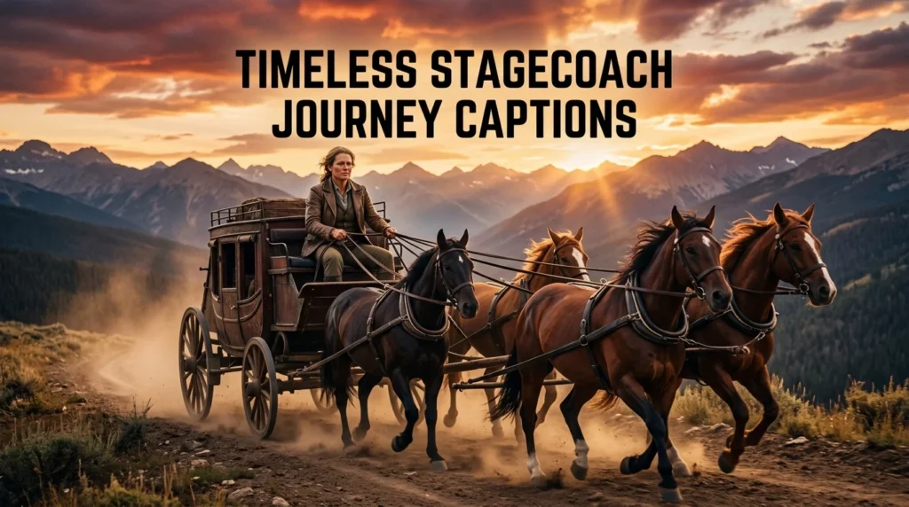 Timeless Stagecoach Journey Captions