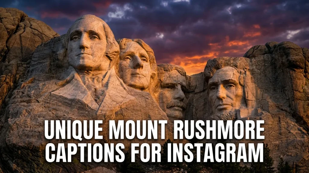 Unique Mount Rushmore Captions for Instagram