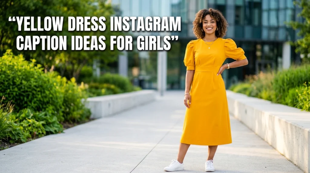 Yellow Dress Instagram Caption Ideas for Girls