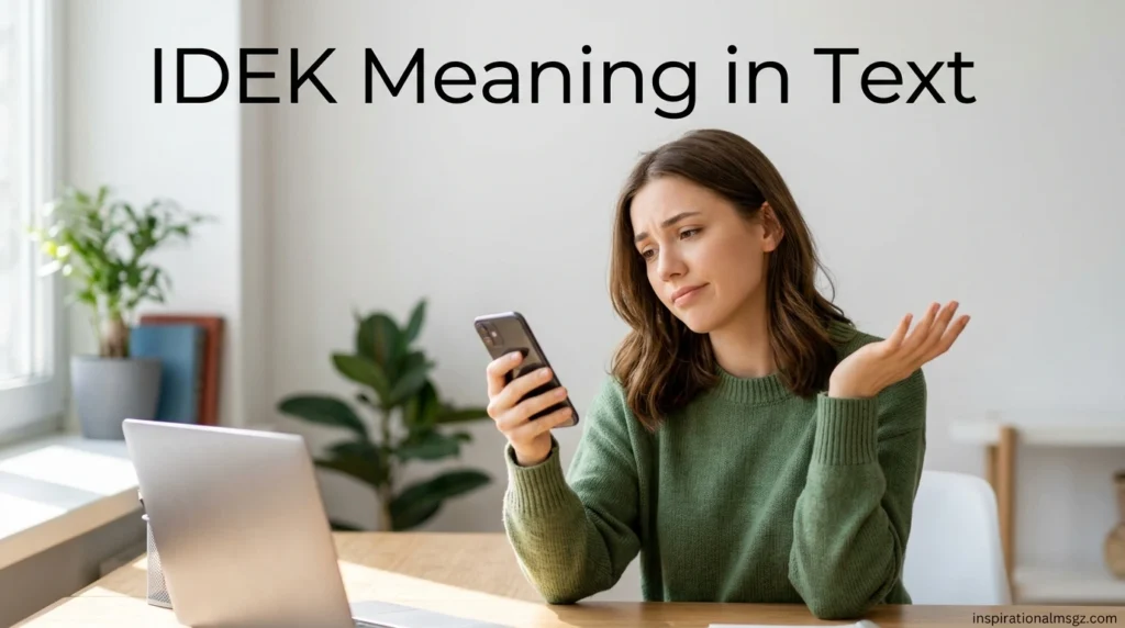 IDEK Meaning in Text